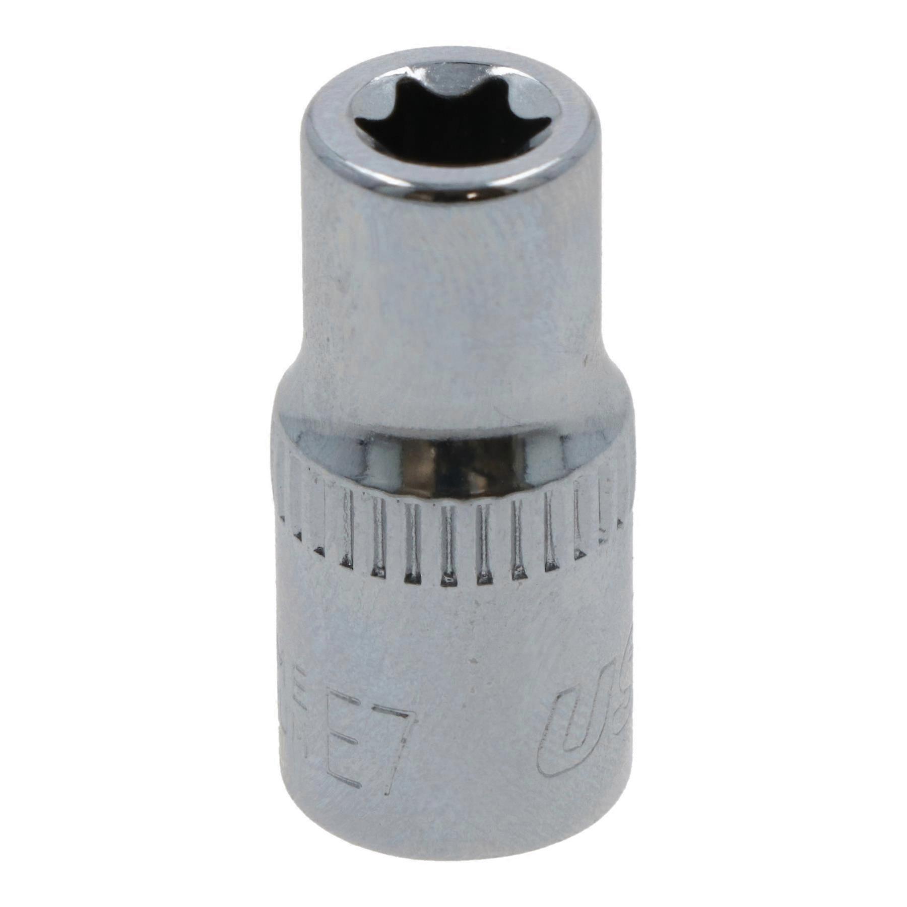 E7 Female Torx Socket Star Bit 1/4" Drive Standard External Chrome Vanadium