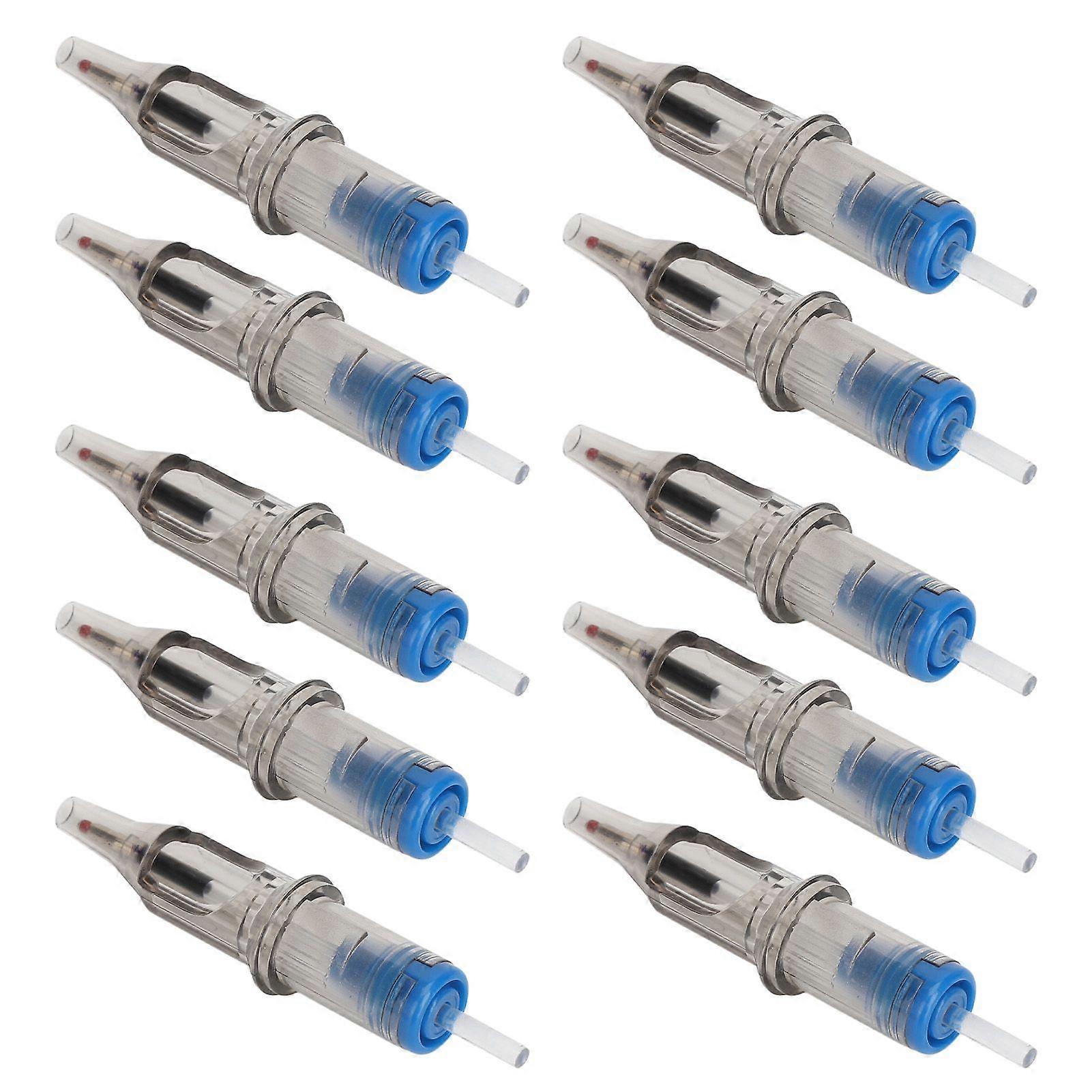 10pcs 2ml Tattoo Ballpoint Pen Cartridges Liner Shader 0.5mm Tip Ball Pen Cartridges for Practice Blue