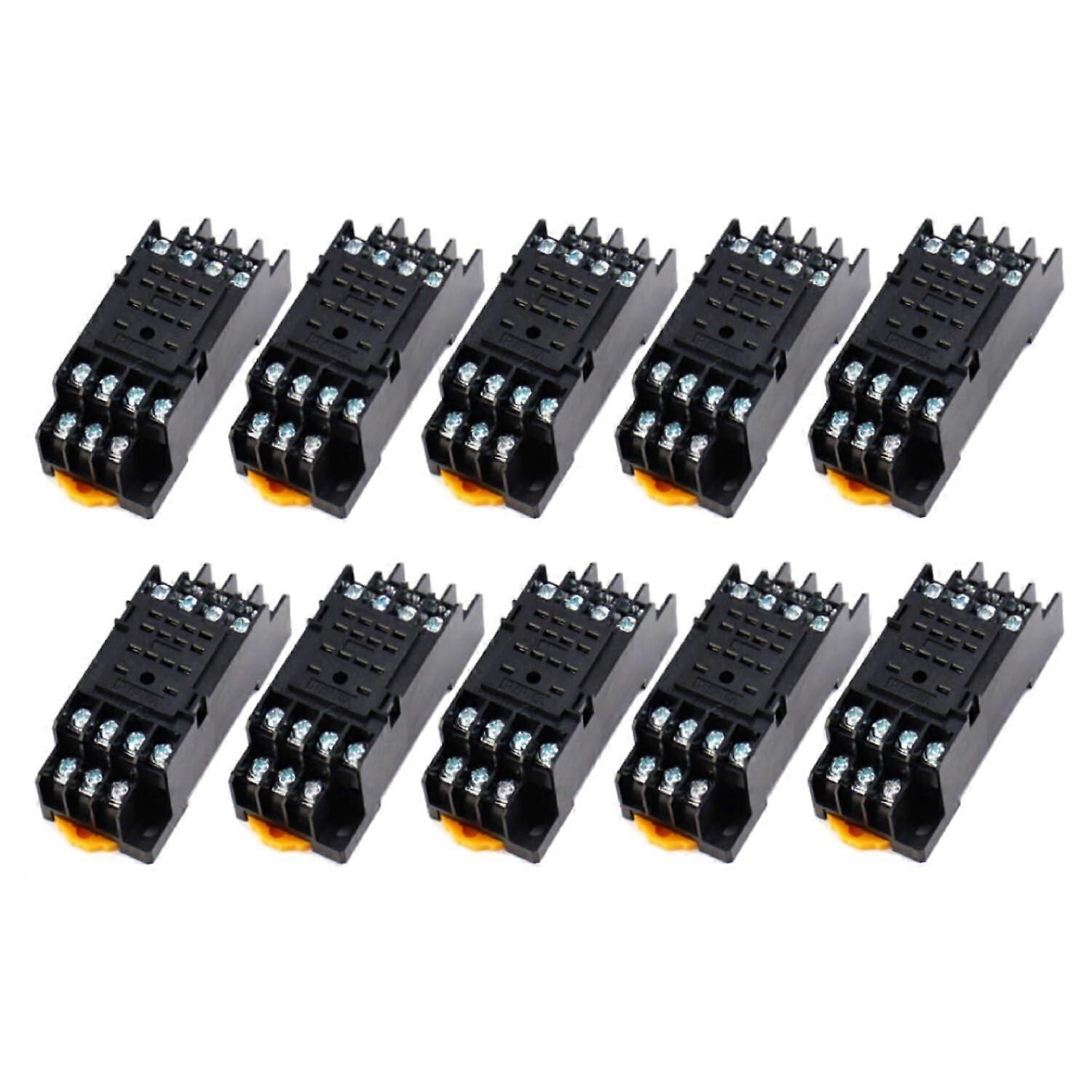 10 Pcs Relay Socket Base 14 Pin for Industrial Control Panel Wiring