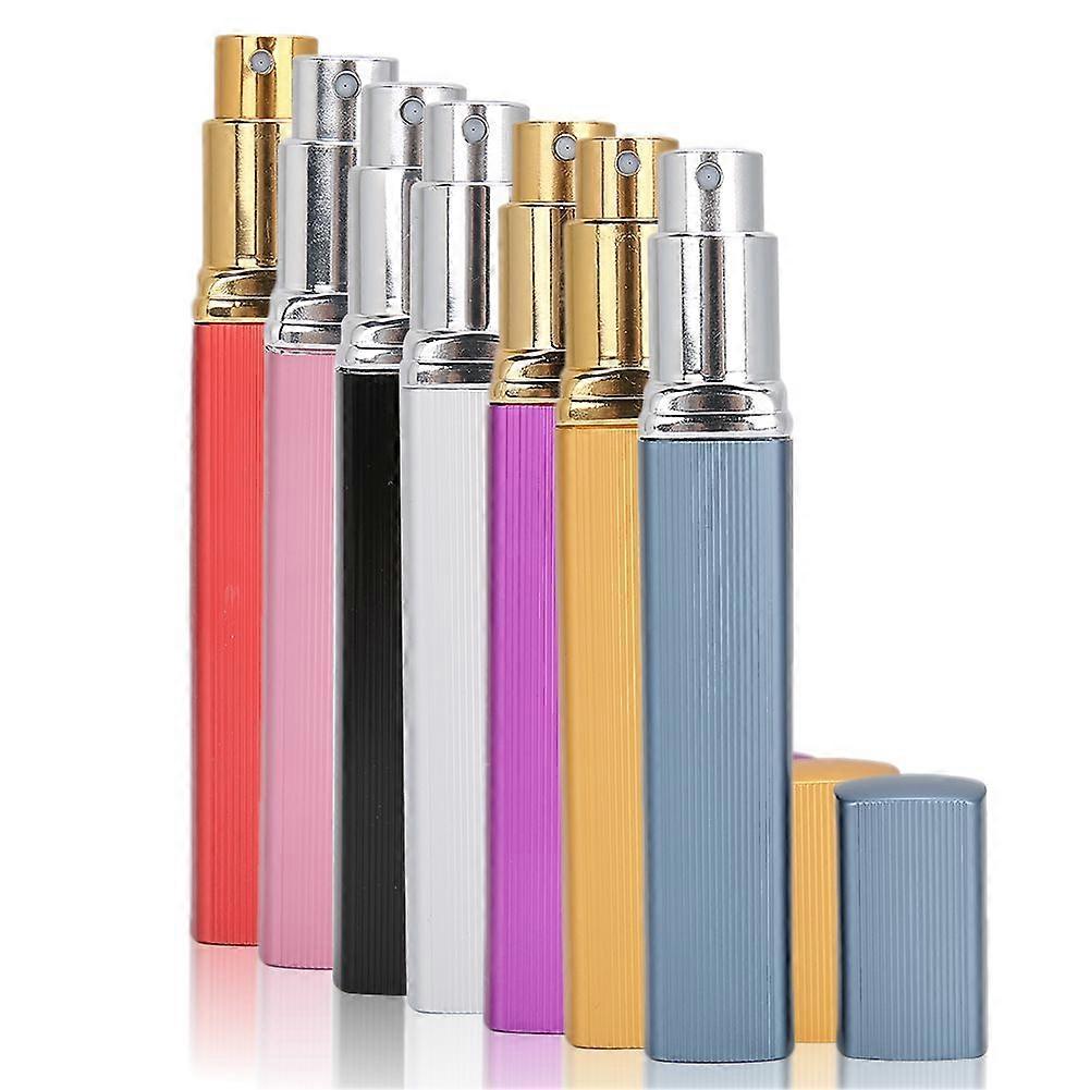 7pcs Refillable Perfume Atomizers Empty Liquid Dispensing Spray Aluminum Bottles 12ml