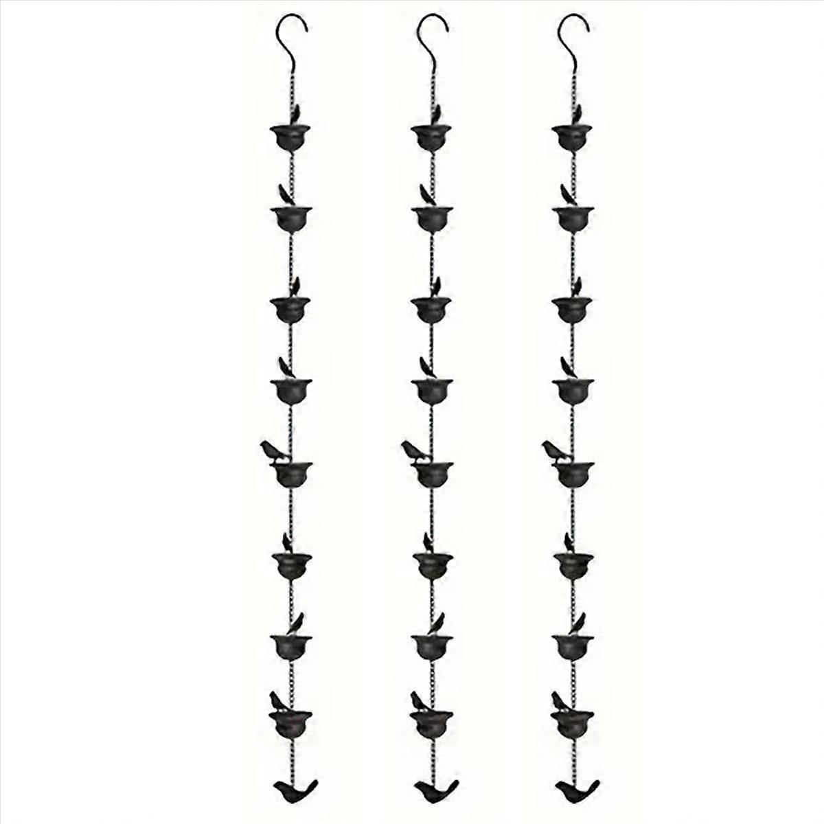 Rain Chains for Gutters Mobile Birds on Cups Rain Chimes