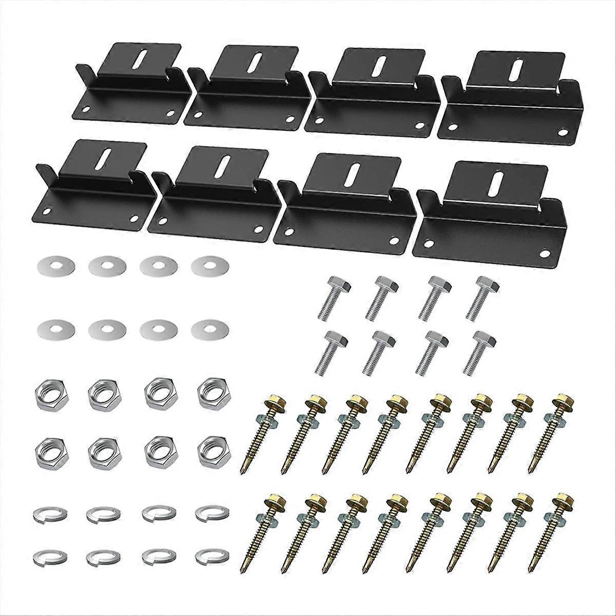 8PCS Solar Panel Mounting Bracket Kits Roof Z-Style Bracket B
