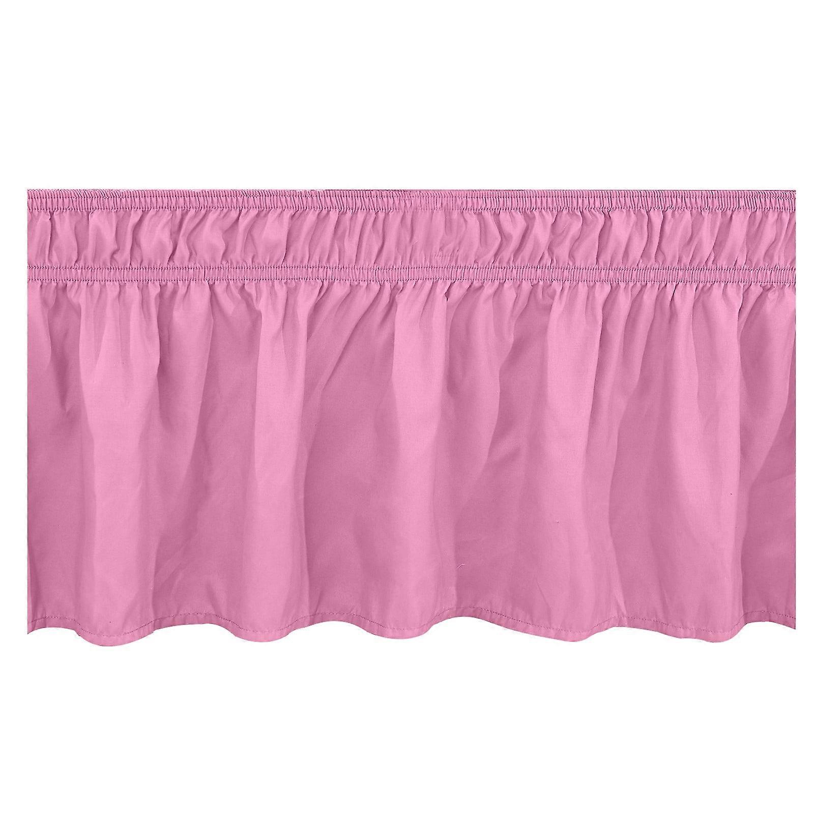 Moocorvic Bed Skirt Queen Size Drop Wrap Around Elastic Dust Ruffl Solid Color Wrinkle and Fade Ristant with Adjustable Elastic Belt Easy to Install,