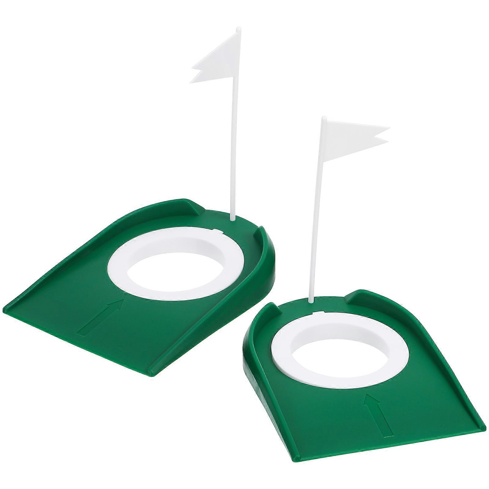 2pcs Indoor Golf Putting Cups Putting Trainer Aids Removable Practice Discs