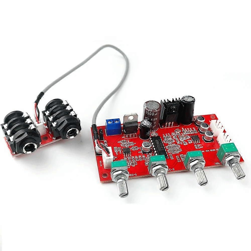 Microphone Amplifier Board PT2399 Digital Reverb Preamplifier Dual Mic Support Stable SMD