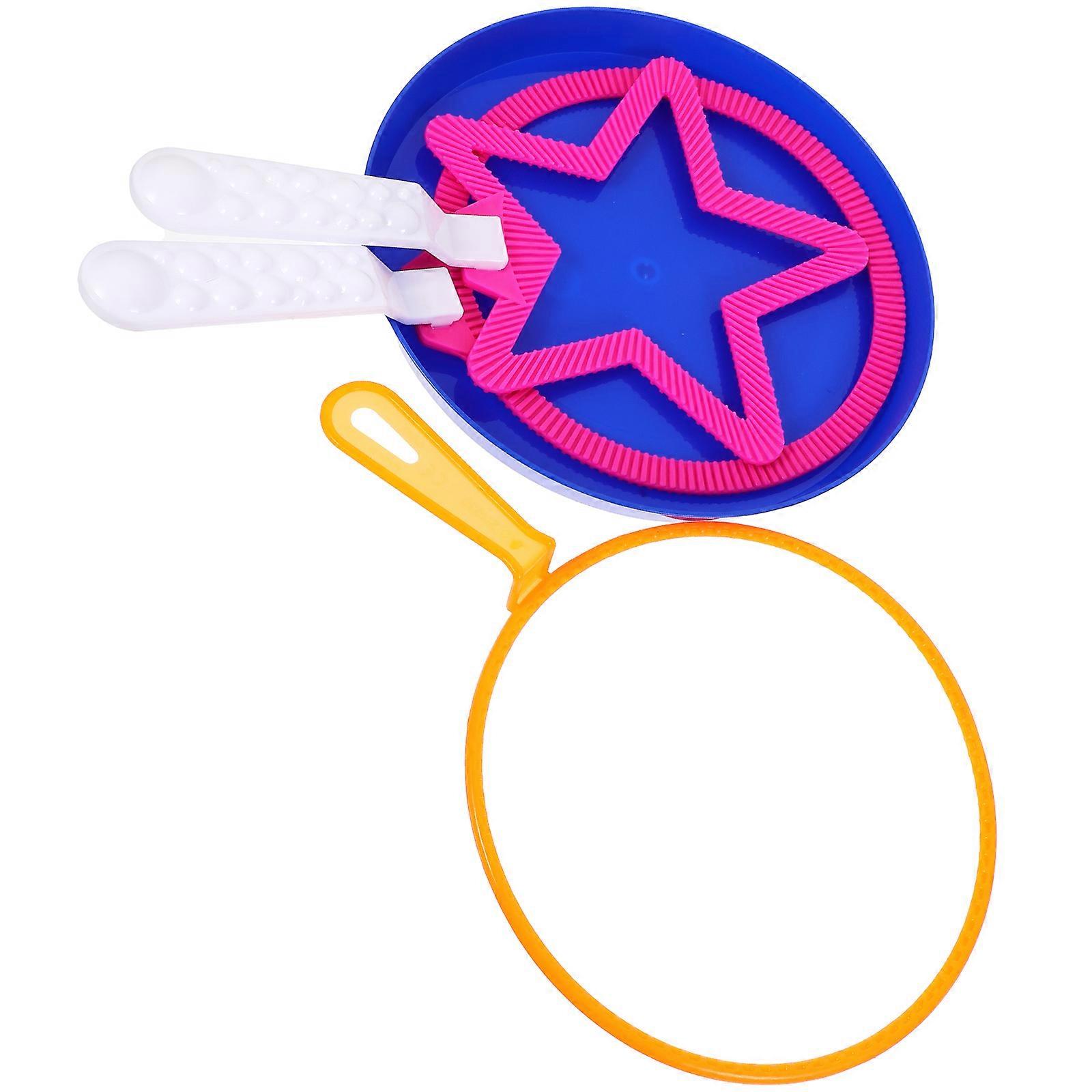 Blowing Bubble Wand Set for Use 4Pcs Colorful Big Bubble Party Gift