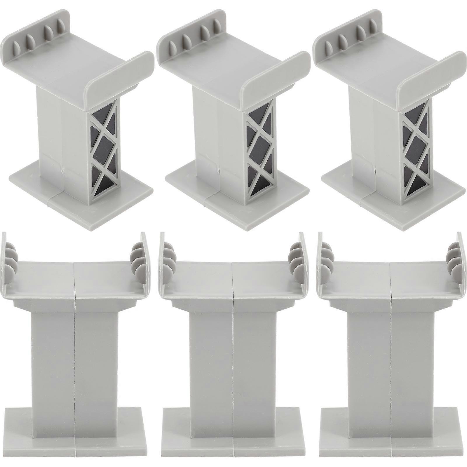 Train Bridge Pier Toys for Building with 18Pcs Train Track Supports