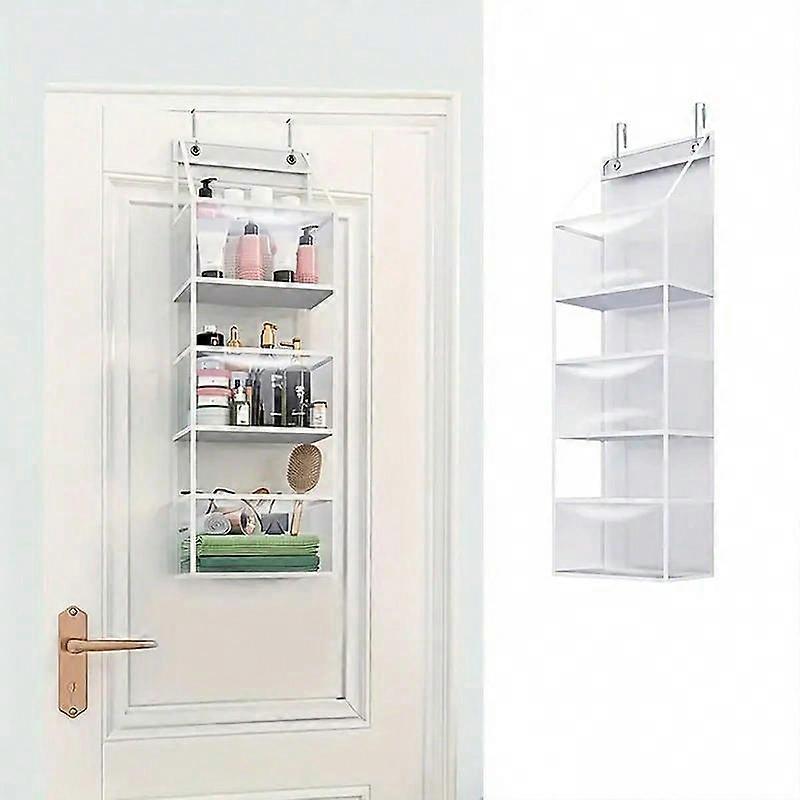 Over-the-door Hanging Storage Bag, 1 Count 4/6 Layer Door Back Hanging Storage Bag with Window, Space-saving Storage Organizer for Home Dorm