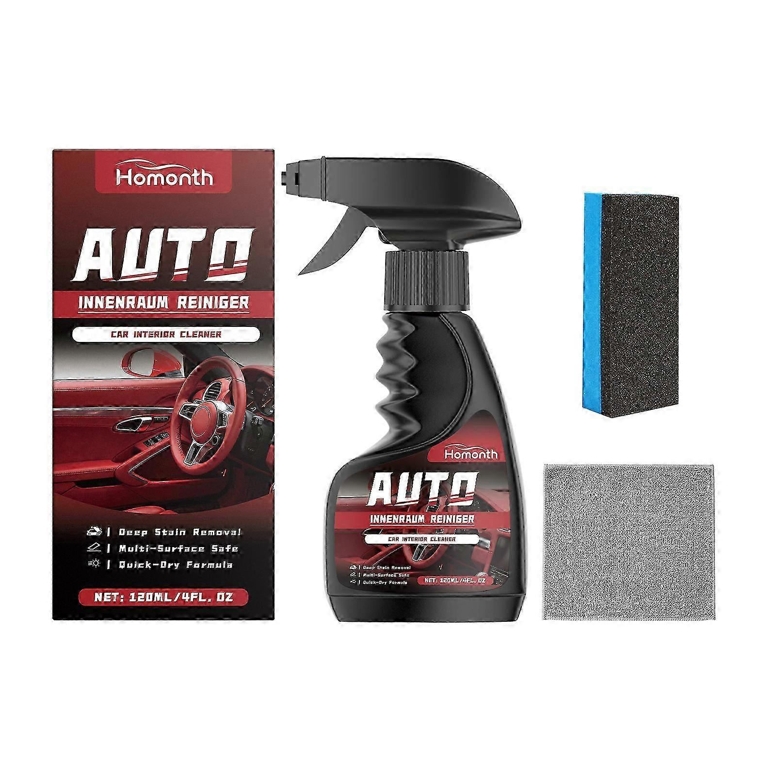 Homonth Car Interior Cleaning Set, Interior Surface Decontamination And Maintenance, Multi-Material Universal Cleaning Spray