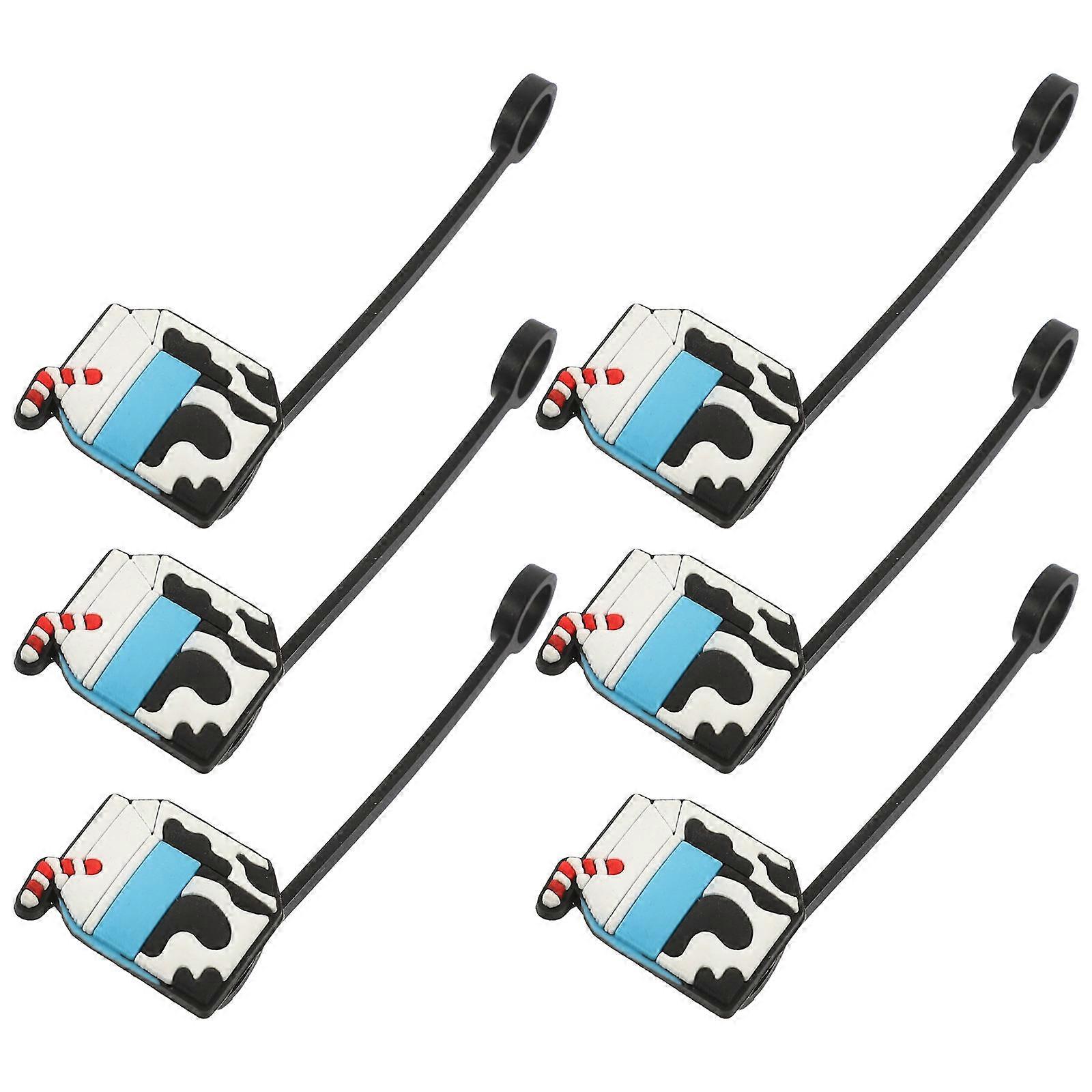 Silicone Straw Tip Covers Straw Cover for Drinking 12Pcs White Reusable Caps