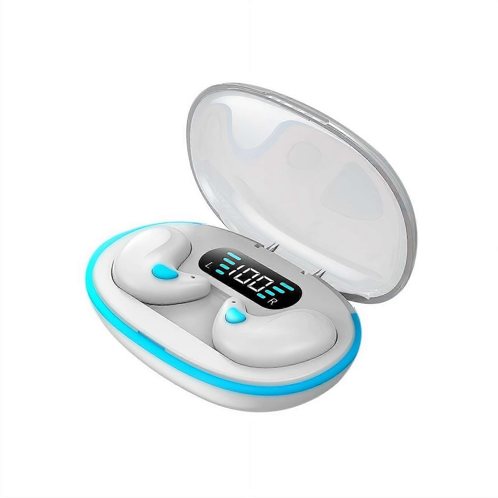 Wireless Sleep Earbuds Bluetooth 5.3 LED Display Charging Case White Noise Blocking Invisible Mini Earbuds Side Sleepers