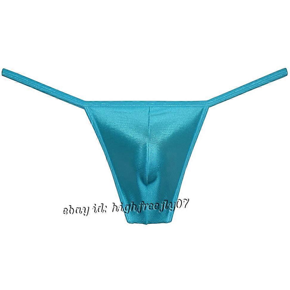 Men String Pouch Thong G-string Triangle Back Underwear Glossy G-String Bottoms