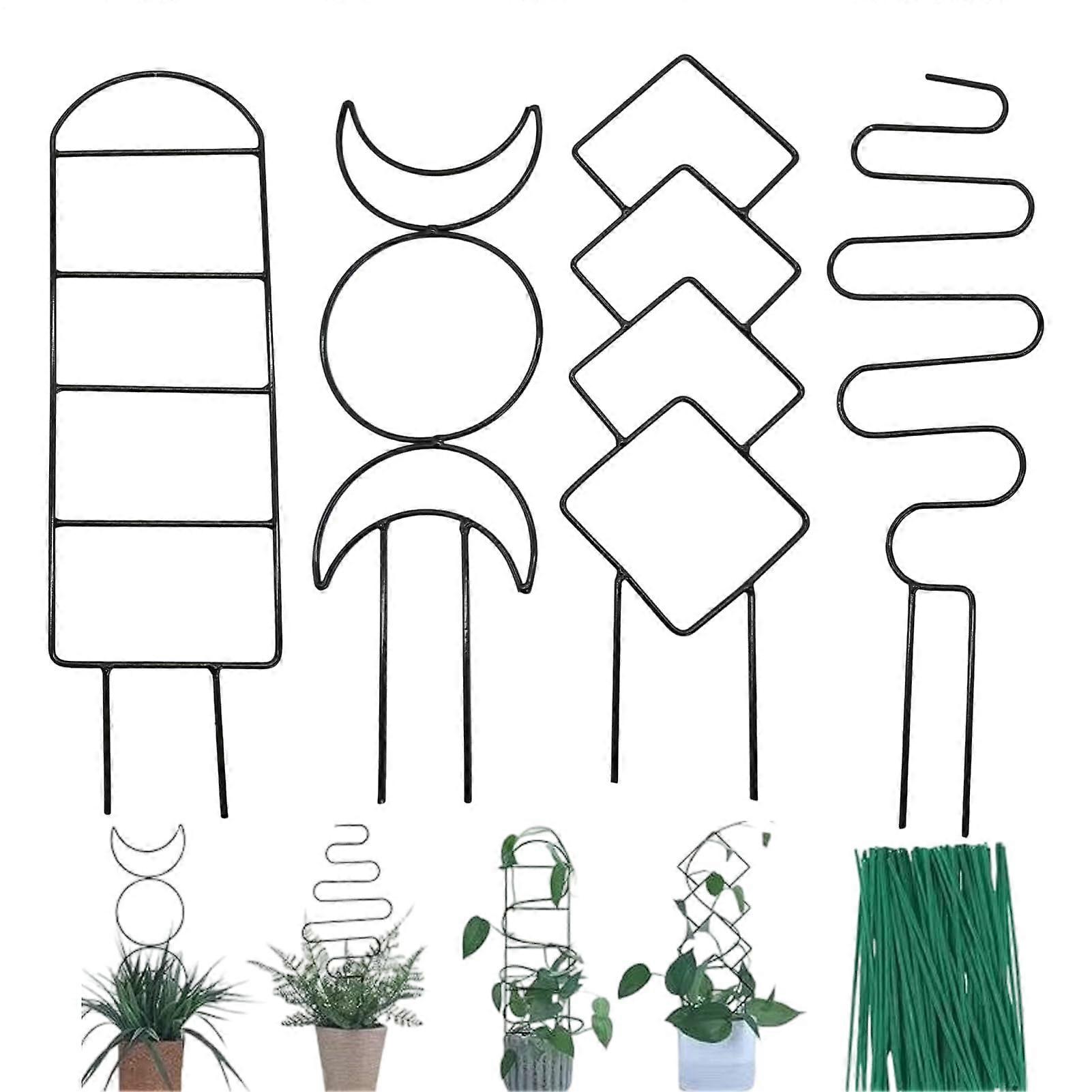 Metal Garden Plant Trellis Stackable Obelisk Frame Indoor Outdoor RustResistant Support for Vines
