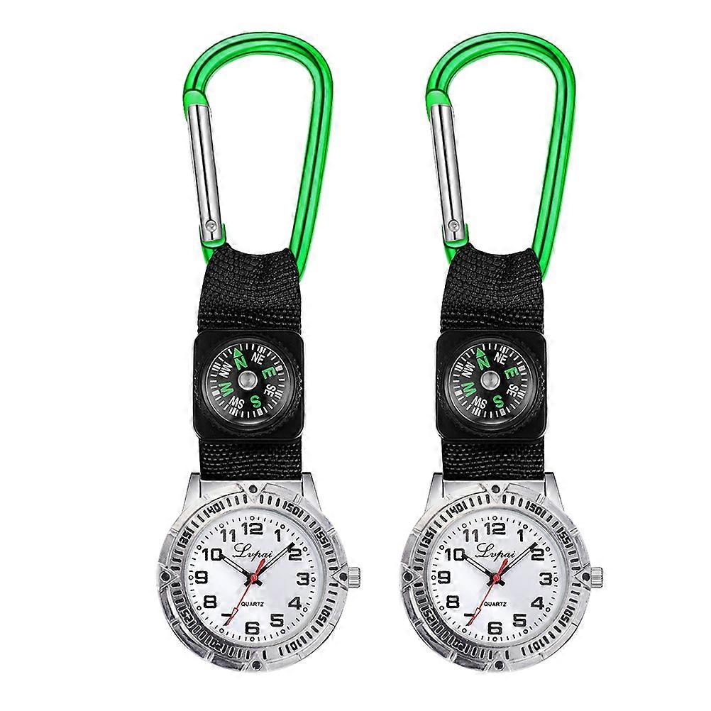 Multifunctional Compass Key Ring Portable Direction Tool Outdoor Adventure 2Pcs