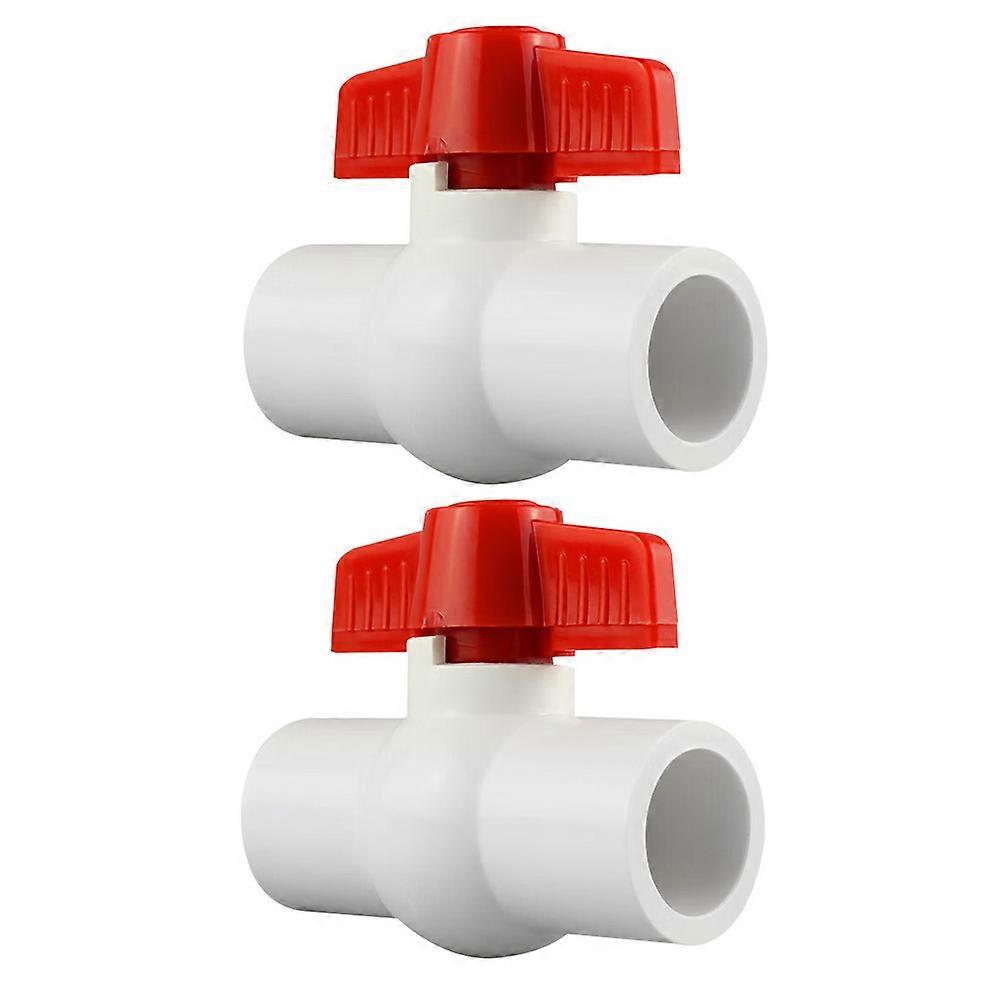 White PVC Ball Valve for Water Pipe Control 6Pcs Plastic Valve