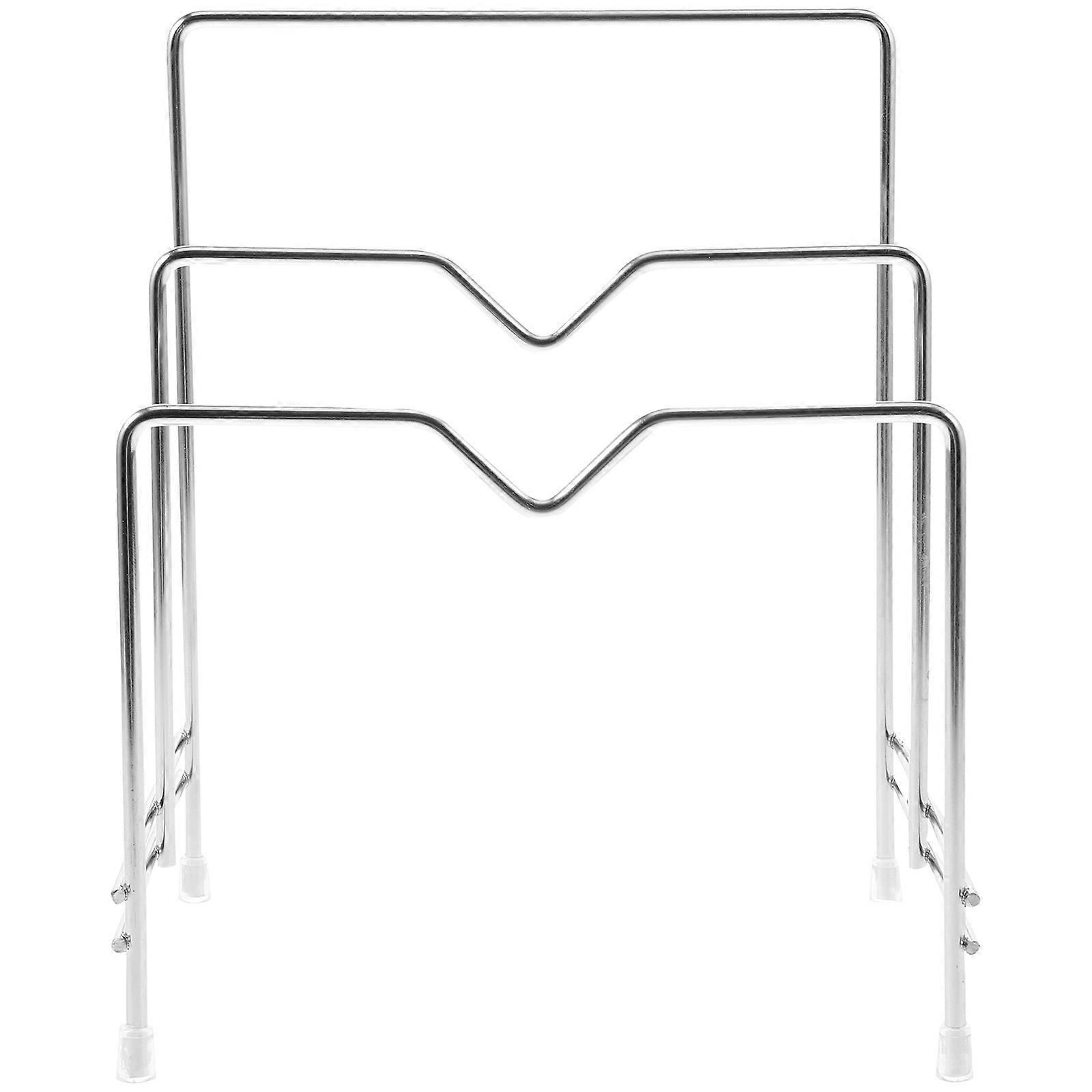 Cutting Board Stand Multifunctional Rack for Lid and Board Storage 2Pcs