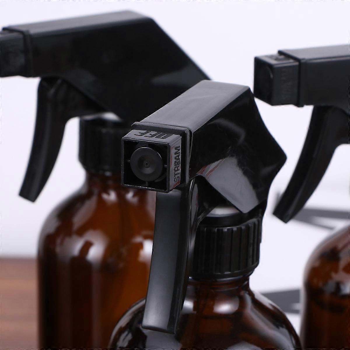 Glass Spray Bottle Brown Containers for Spraying 4Pcs 250Ml Refillable Sprayers