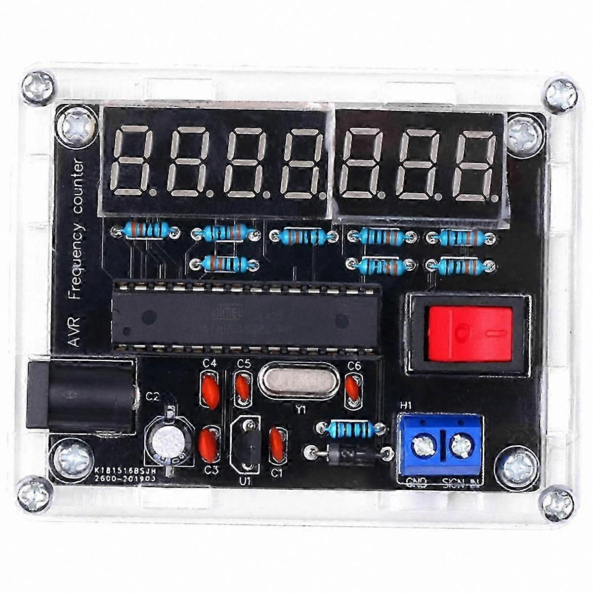 10MHz DIY Frequency Counter Kit with Enclosure, AVR Microcontroller Based Frequency Meter for Electronics Projects