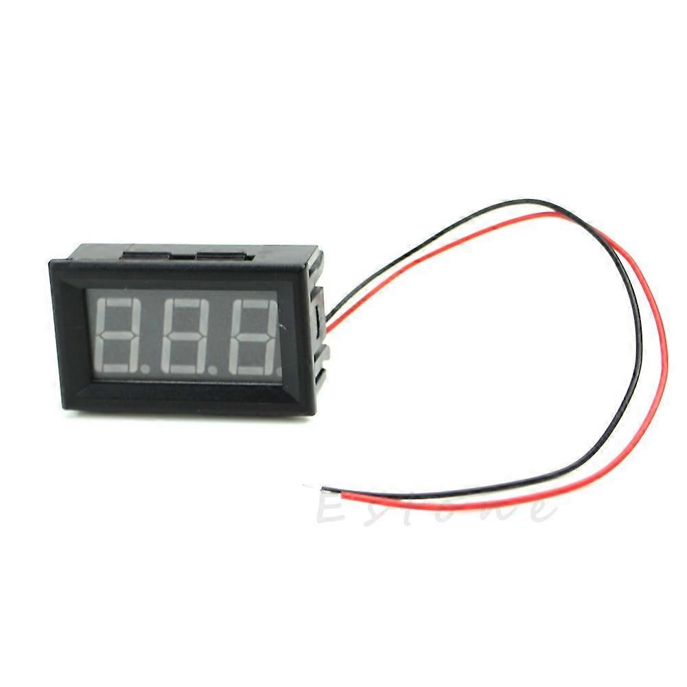 Mini for DC 5-120V Voltmeter LED Panel 3-Digital Display Voltage Meter 2-wire