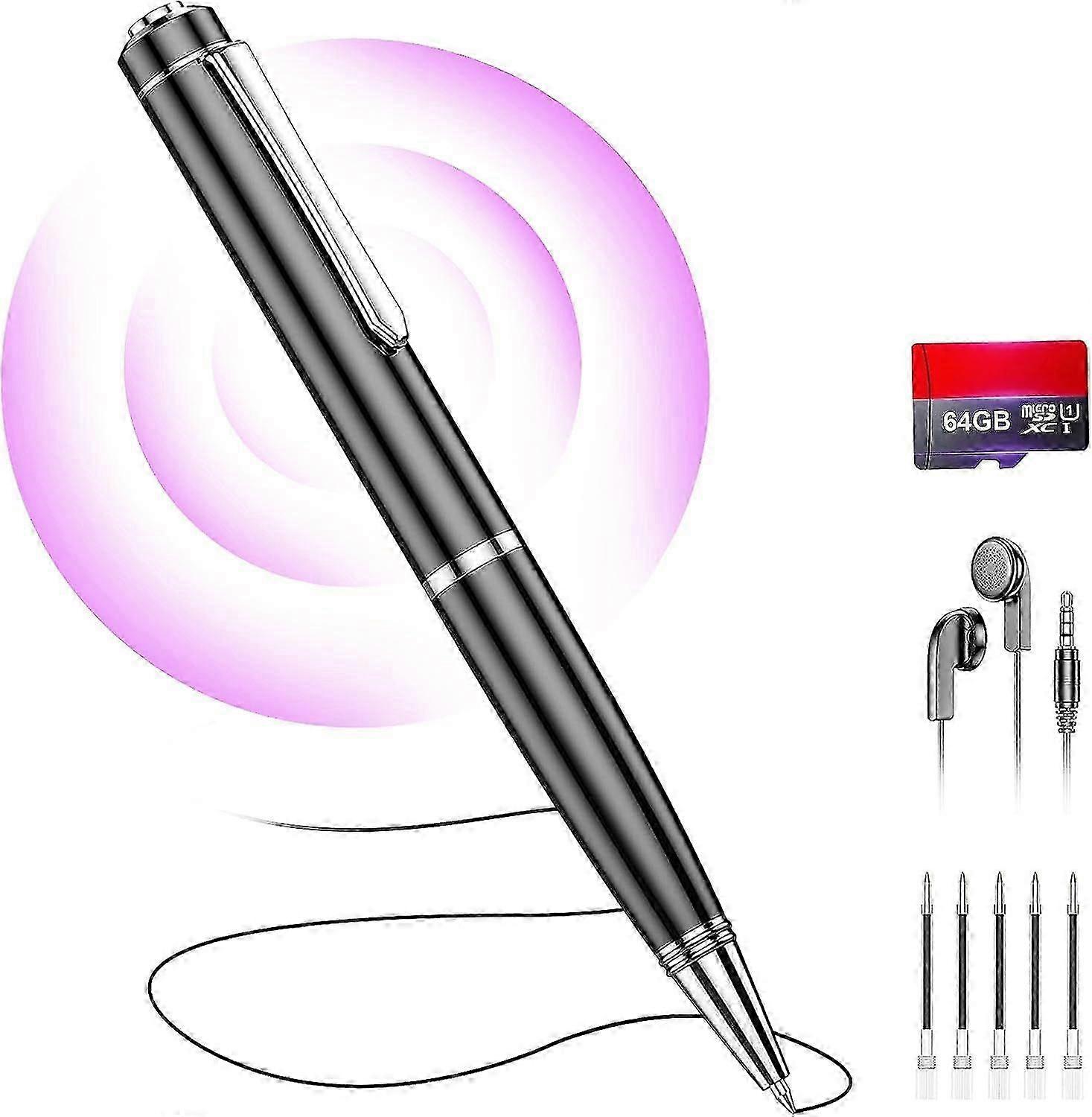 2025 latest 64GB digital voice recorder with playback function, voice-activated