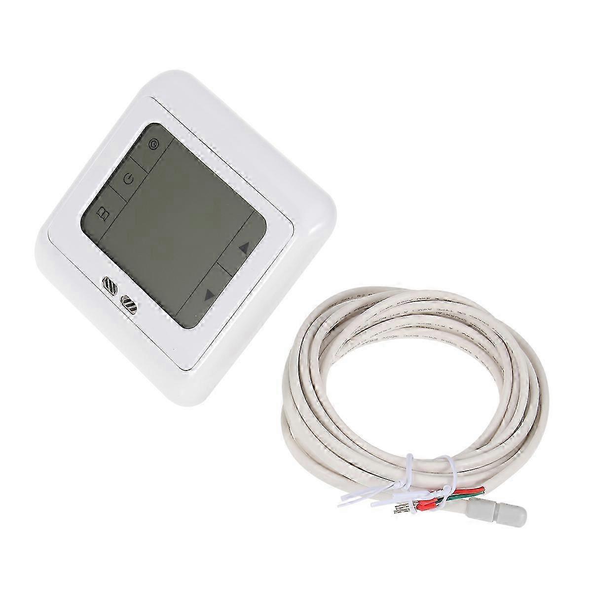Temperature Controller Programmable Thermostat for Floor Heating 8Pcs White