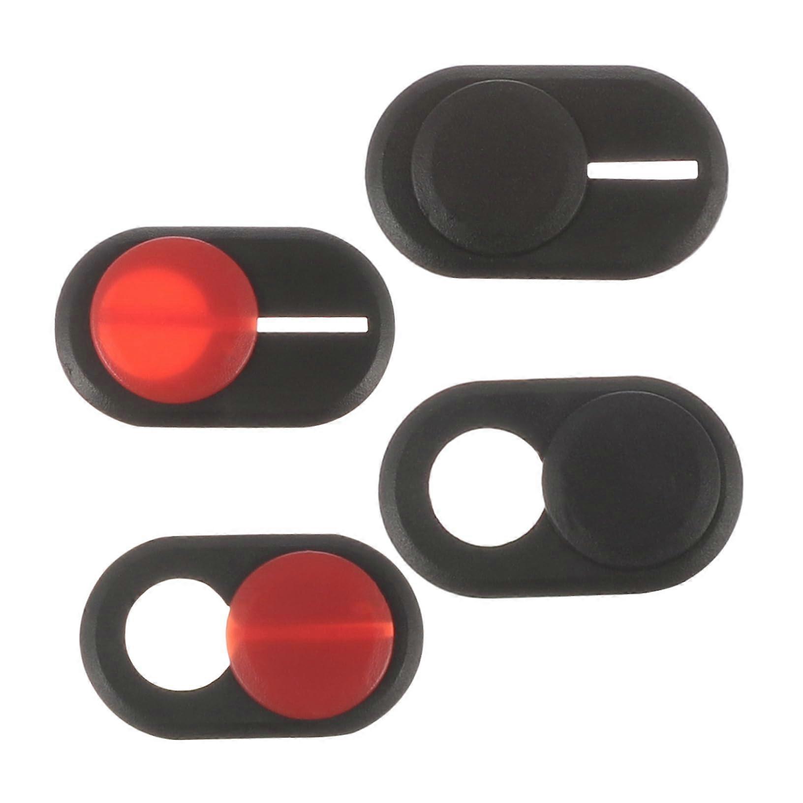 4pcs Webcam Cover Camera Privacy Protector for Laptop and Tablet, Sliding Ultra Thin Red
