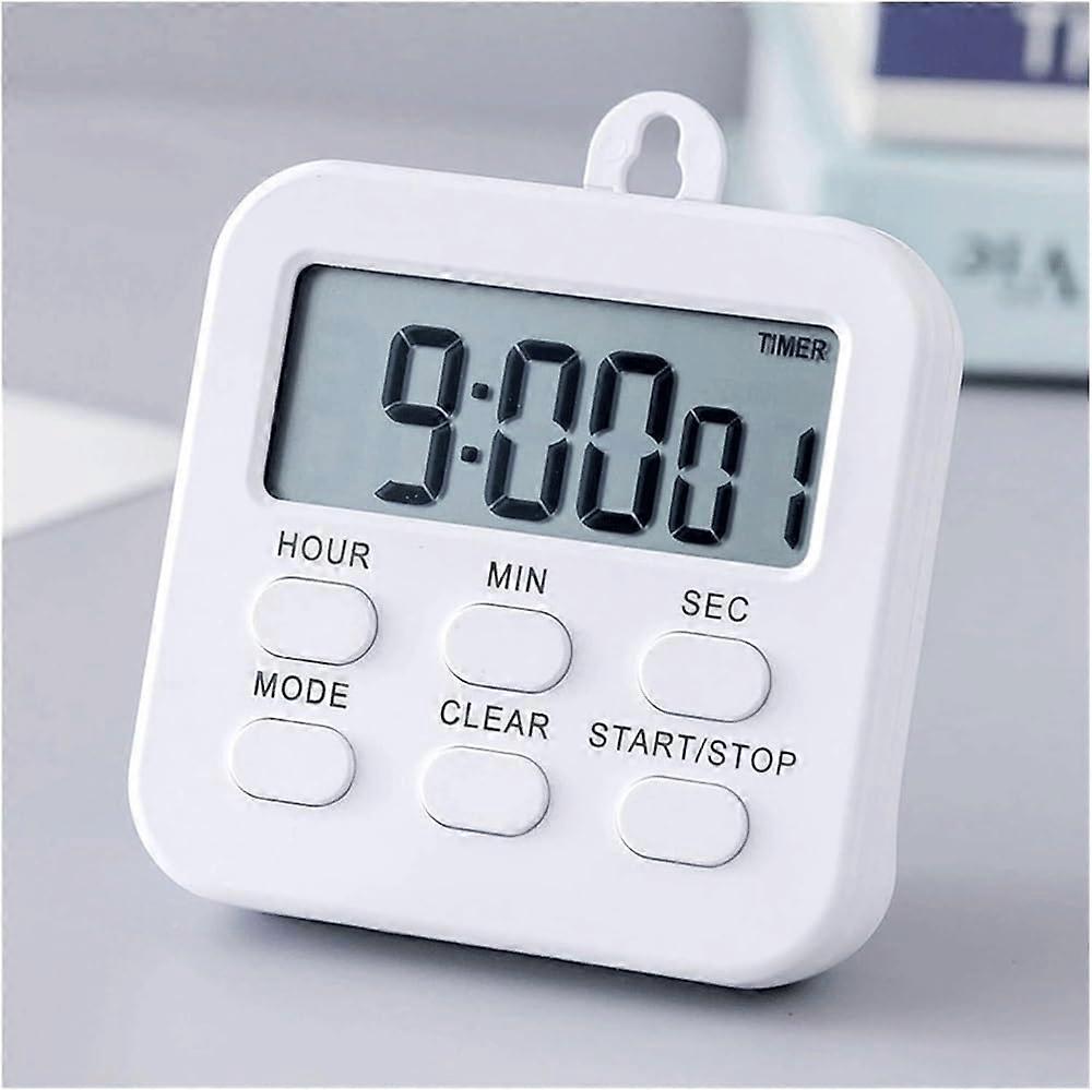 Digital Kitchen Timer with Alarm Clock for Bedroom, Magnetic Backing, 24H Countdown for Cooking