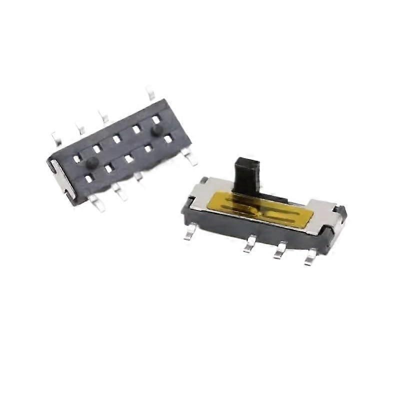 10PC Vertical Mount 8 Pin Toggle Switch Three Gear with Slot Toy Power Accessory