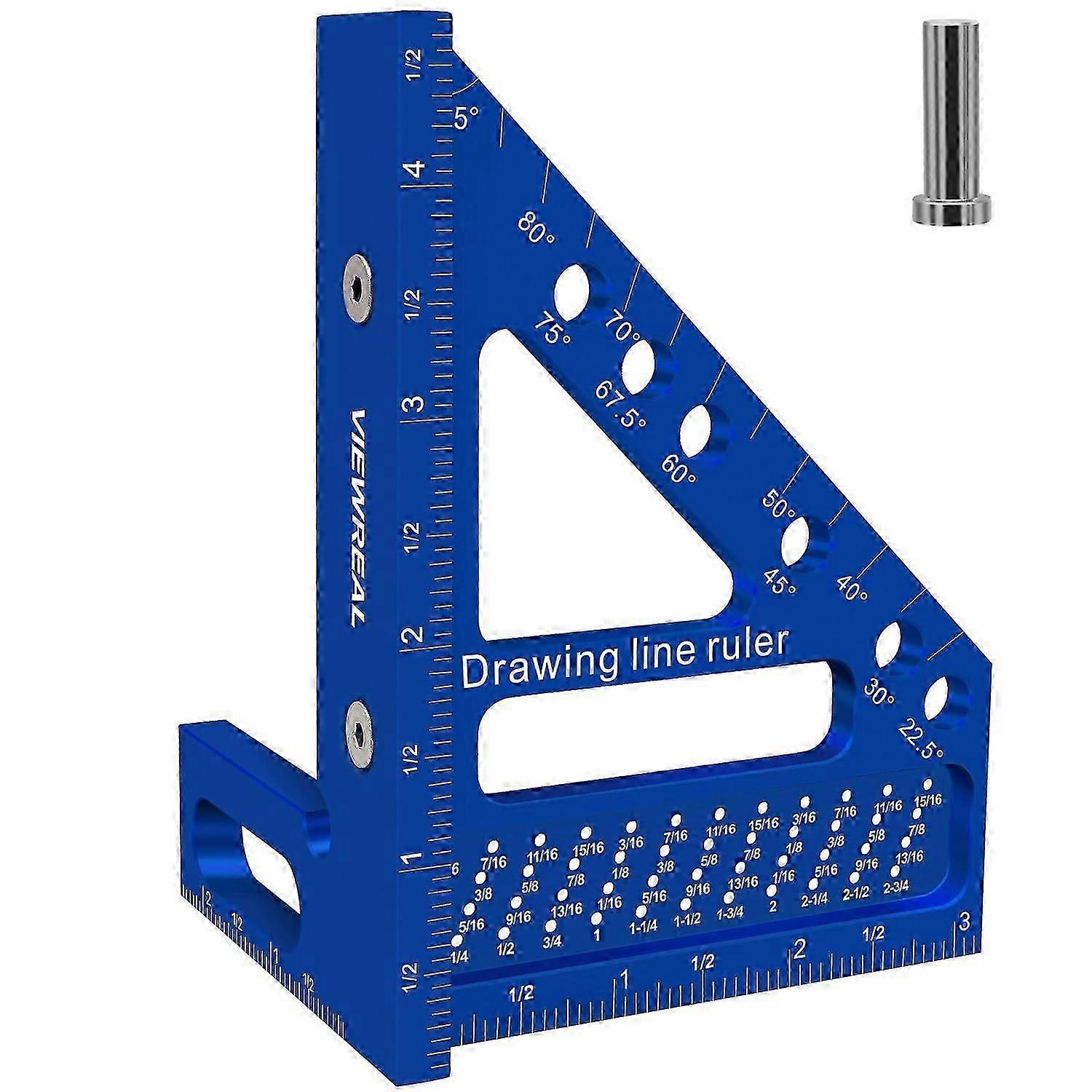 3D Multi Angle Measuring Ruler 45/90 Degree Versatile Woodworking Marking Ruler for Home Diy Projects