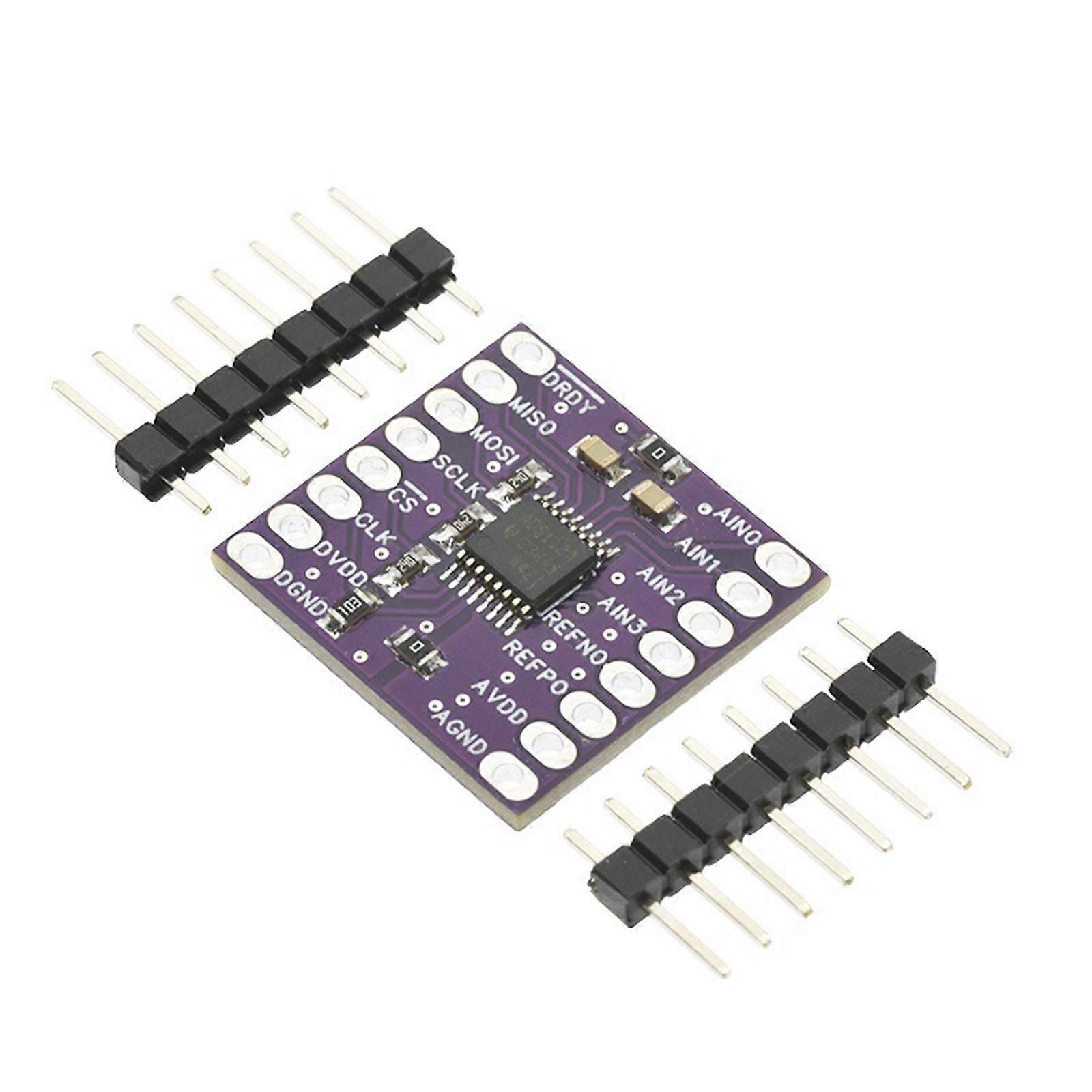 Conversion analogique-numérique précise 16 bits/24 bits, faible consommation, interface SPI, entrées multicanaux et amplificateurs de gain, multicolore