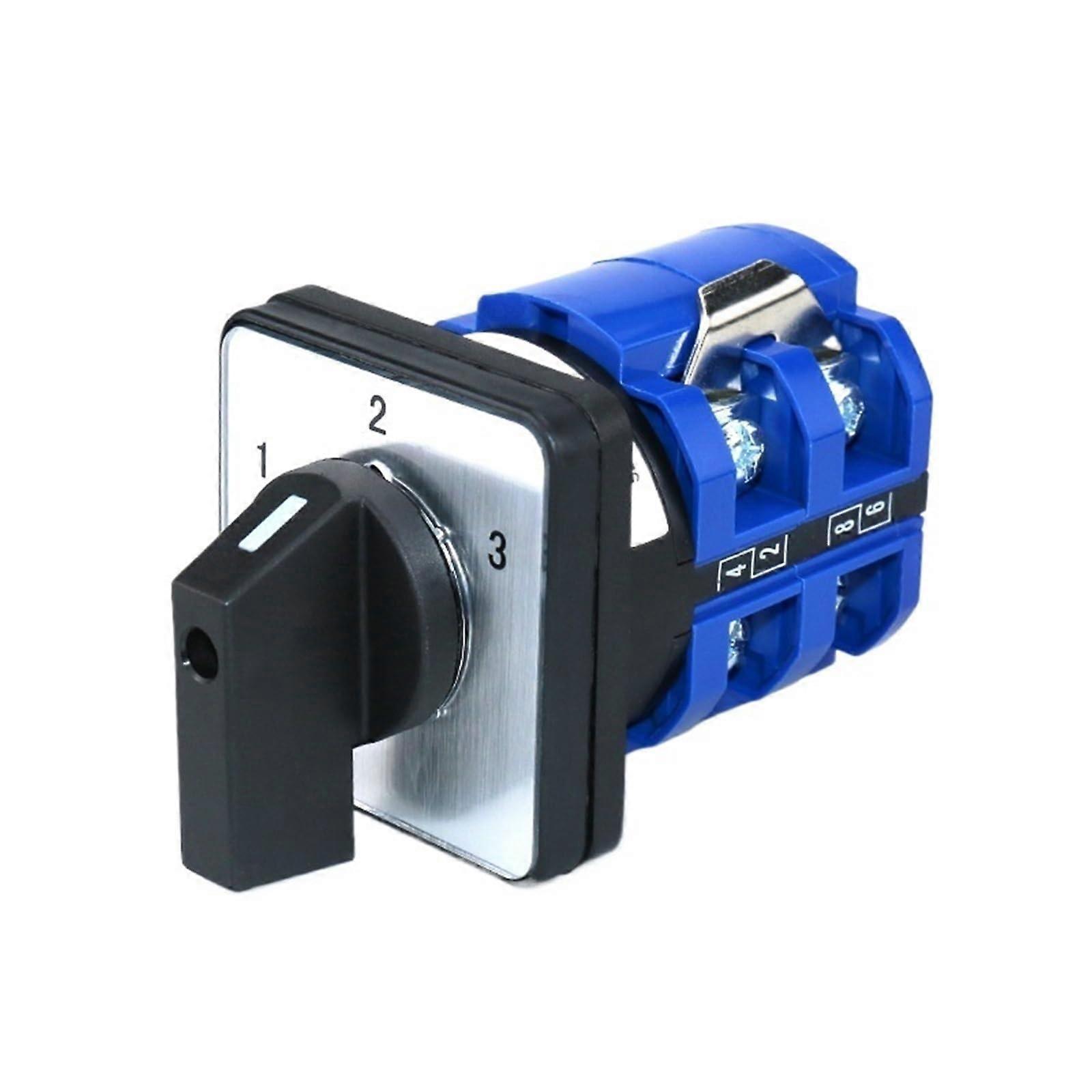 63A Rotary Cam Changeover Switch LW2663 3 Position 2 Phase 8 Terminal  Current Durable