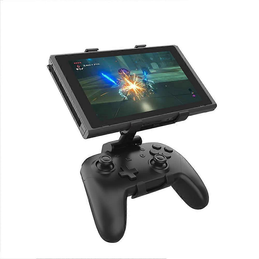Mount with Adjustable Secure Clamp and Thumbstick Covers for Switch Pro Controller and Switch Lite