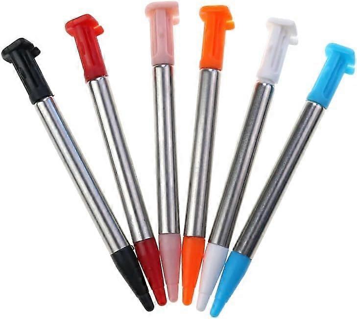 6 Pack Metal Adjustable Telescopic Stylus Pens for  2DS XL Scratch Touch Control