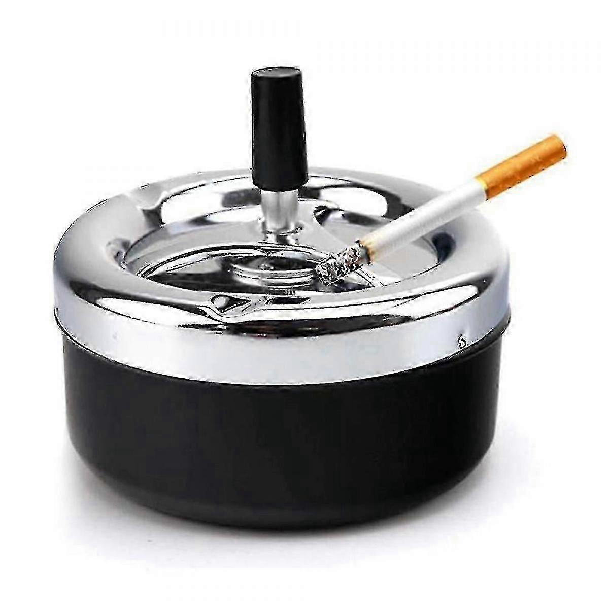 Extra Large Chrome Spinning Ashless Ashtray