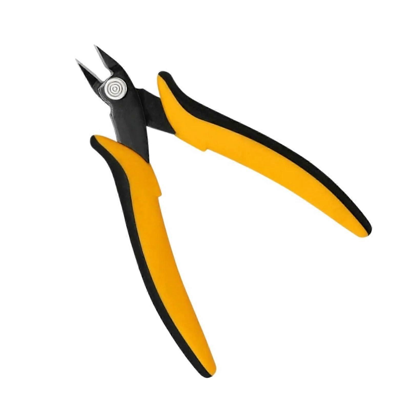 Diagonal Cutting Pliers with Precise Flush Cutting for Electronics, Spring Handle, Compact Design