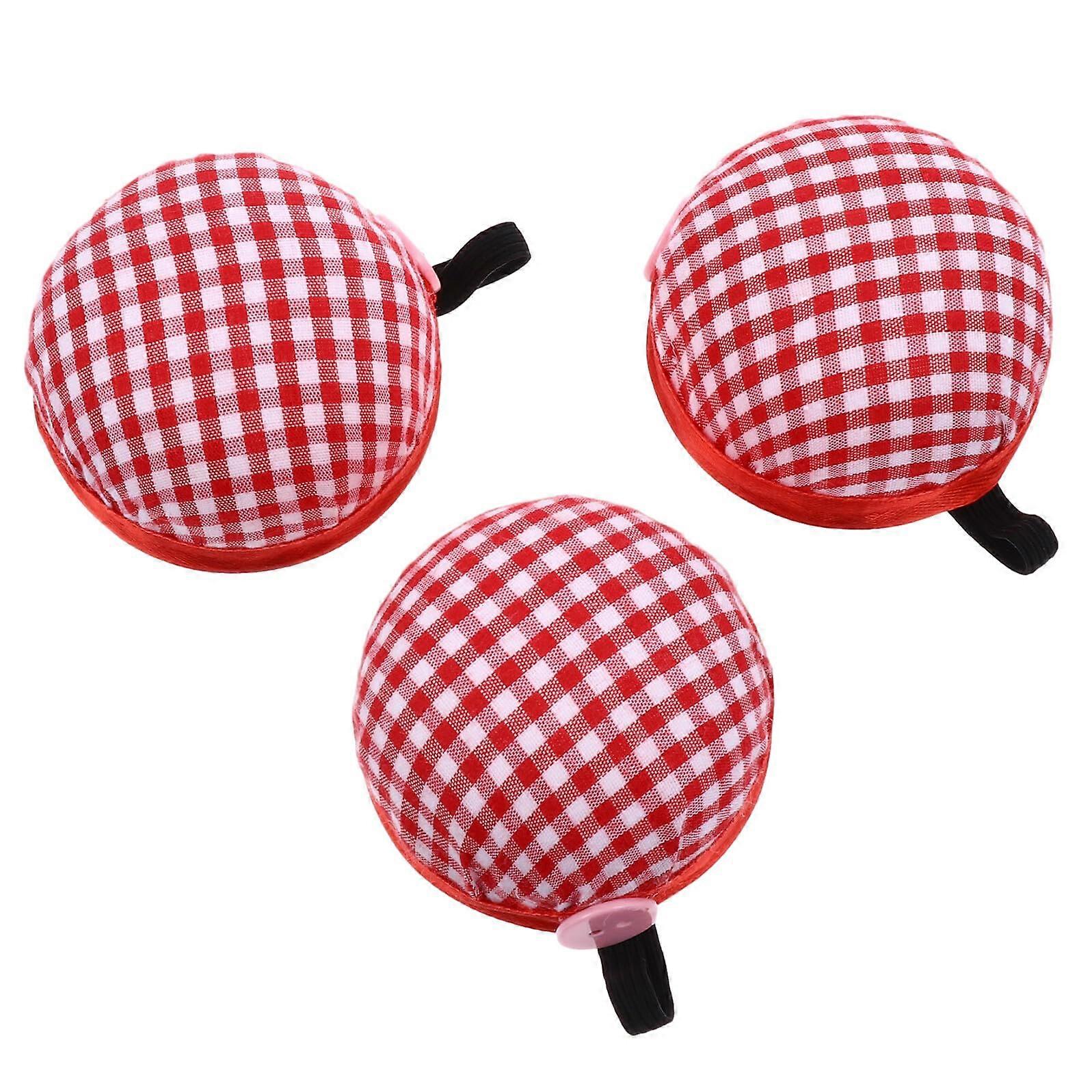 3pcs Wrist Pin Cushion Set for Sewing with Adjustable Strap and Hands Needle Storage