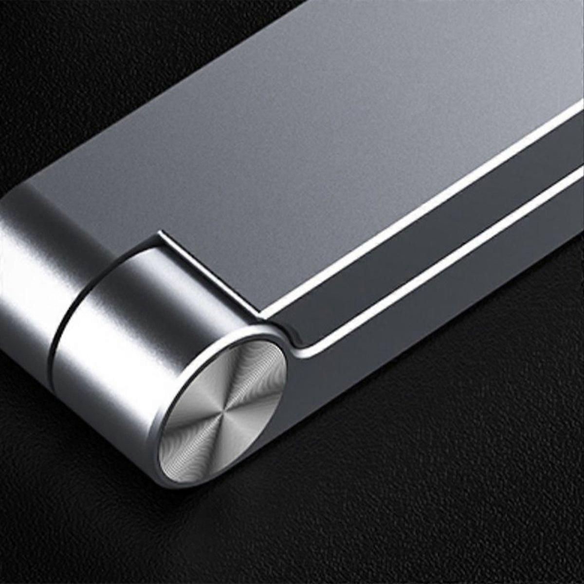 small and portable, mobile phone stand silver