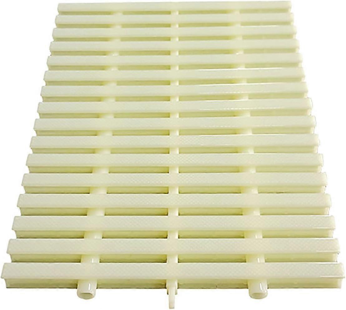 Pool Drain Grate NonSlip ABS Modular Overflow Cover Adjustable Length 30cm Beige 10PCS