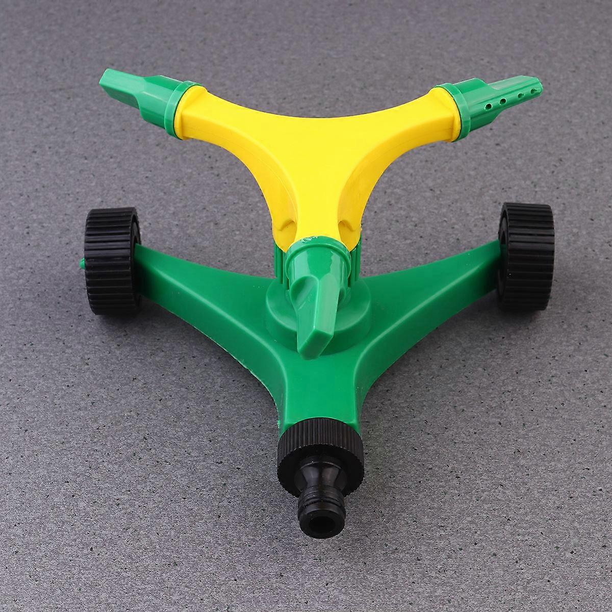 Automatic Rotating Sprinkler Tri-Outlet Water Sprinkler for Garden