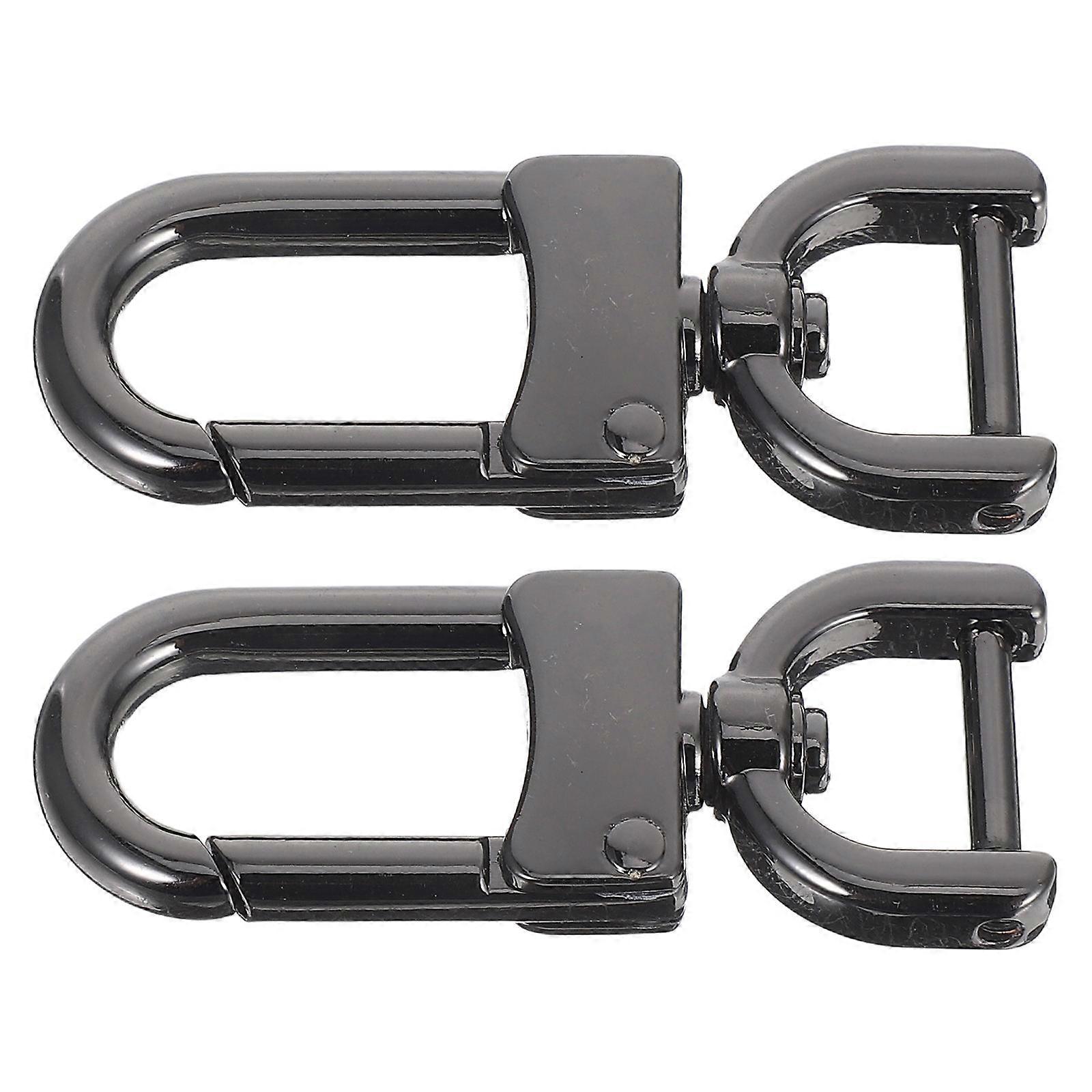 Dark Grey Metal Snap Hook for Bag Strap Repairs with Swivel 2Pcs Set