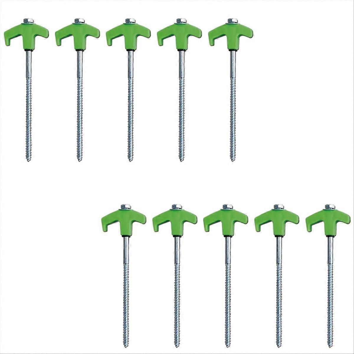 green Screw-type tent spikes, tent spikes