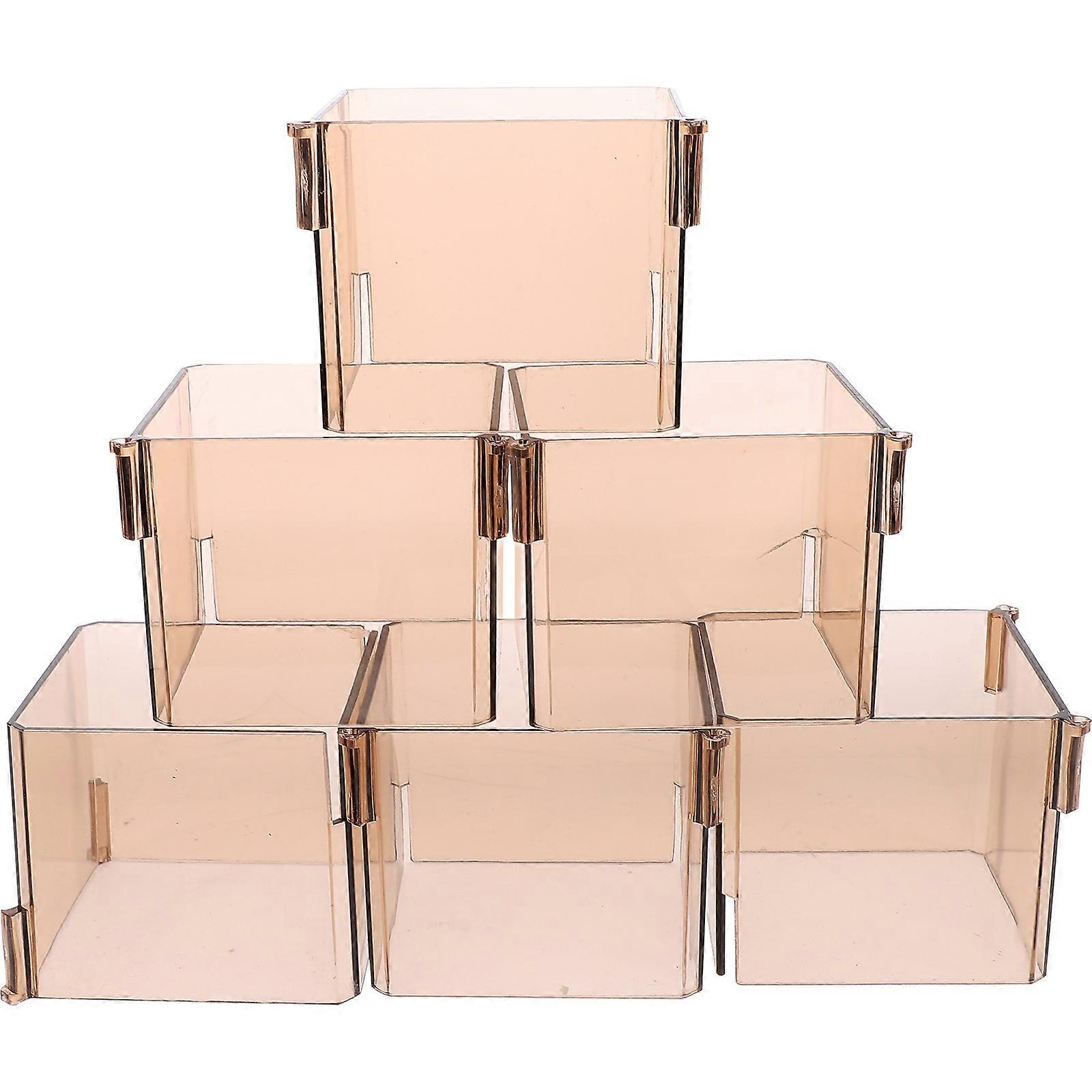 Transparent Plastic Drawer Separator for Home Use 6Pcs Organizer Divider