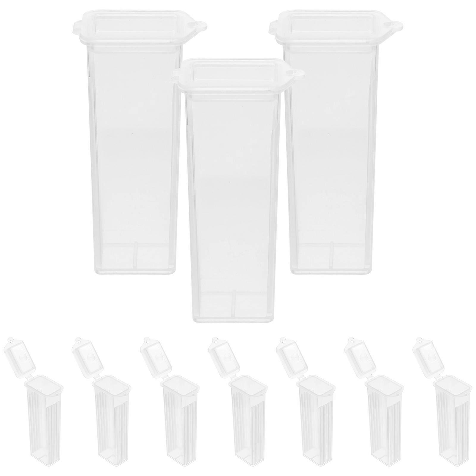 Microscope Slide Storage Box for Supplies 40Pcs Transparent Slide Cases