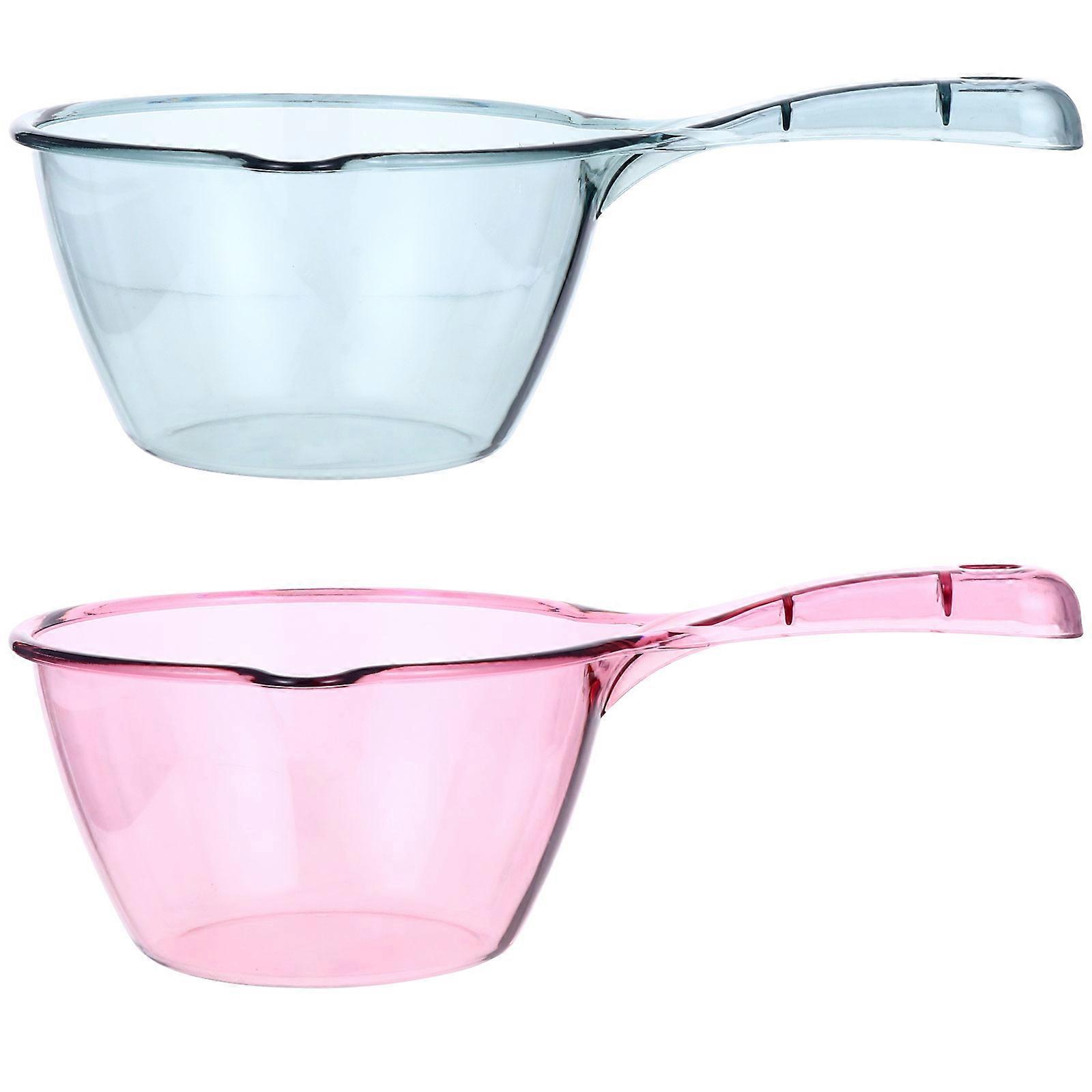 Kitchen Water Spoon Plastic Ladle for Kitchen Use 2Pcs Transparent Spoon