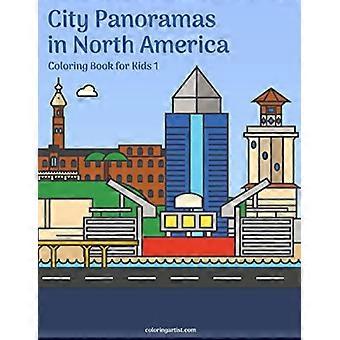 Pohjois-Amerikan kaupunkien panoraamoja värityskirja lapsille 1