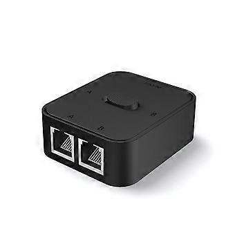 Network LAN Switch 2 Ports, RJ45 Network Key-Press Switch Splitter Selector Box
