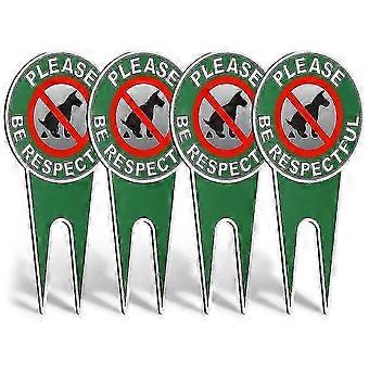 4 Pieces No Poop Dog Signs Please Be Respectful No Pooping Dog Lawn Signs No Dog Poop Yard Signs