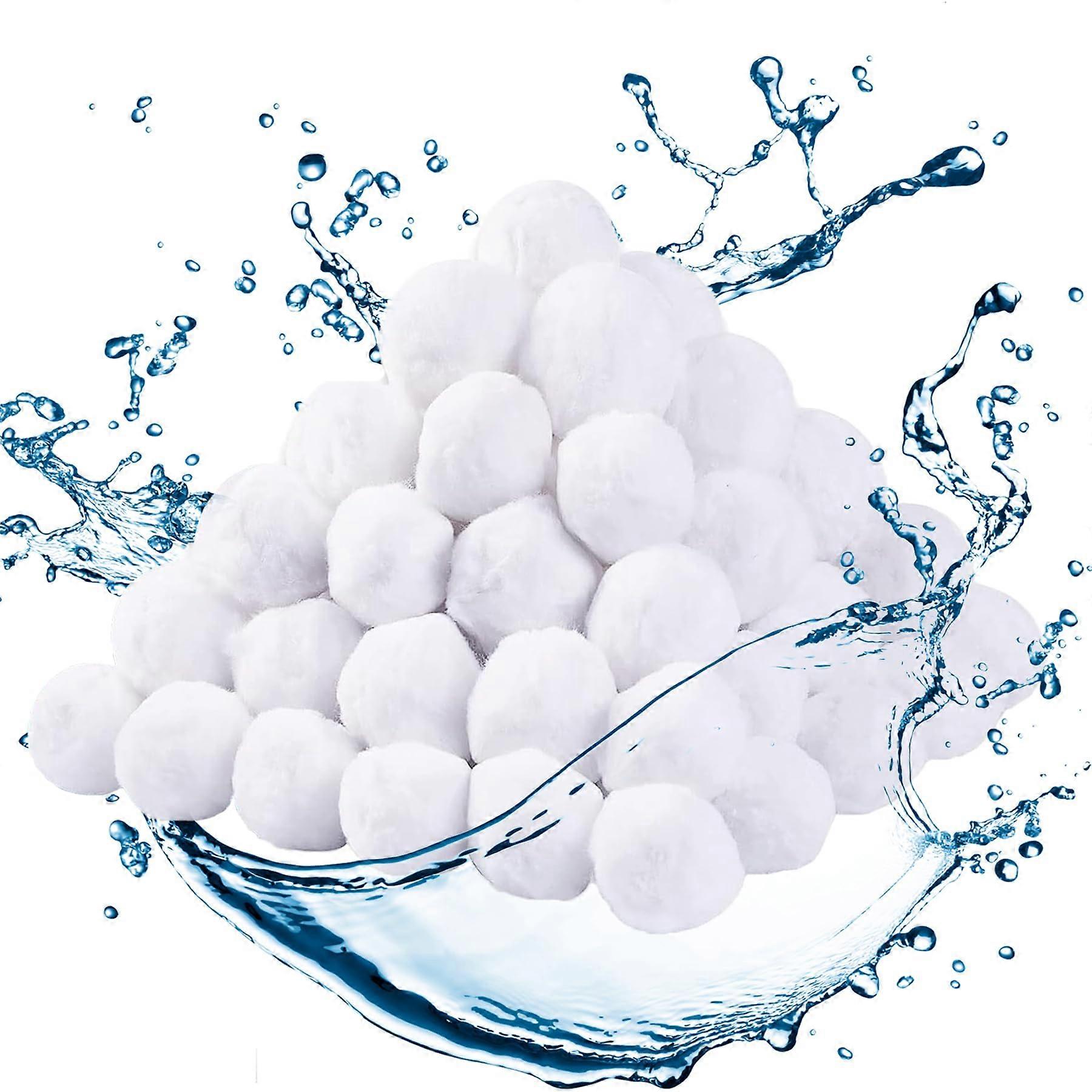 3.3lbs Pool Filter Balls for Above Ground Pools, Reusable Sand Filter Pump Media Replacement