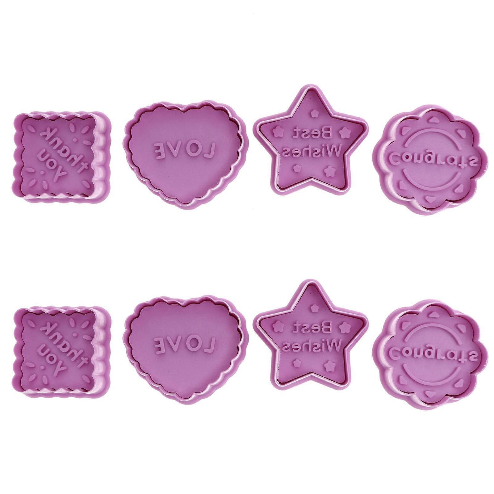 DIY Cookie Mold 8Pcs Pack for Baking with Assorted Color Plastic