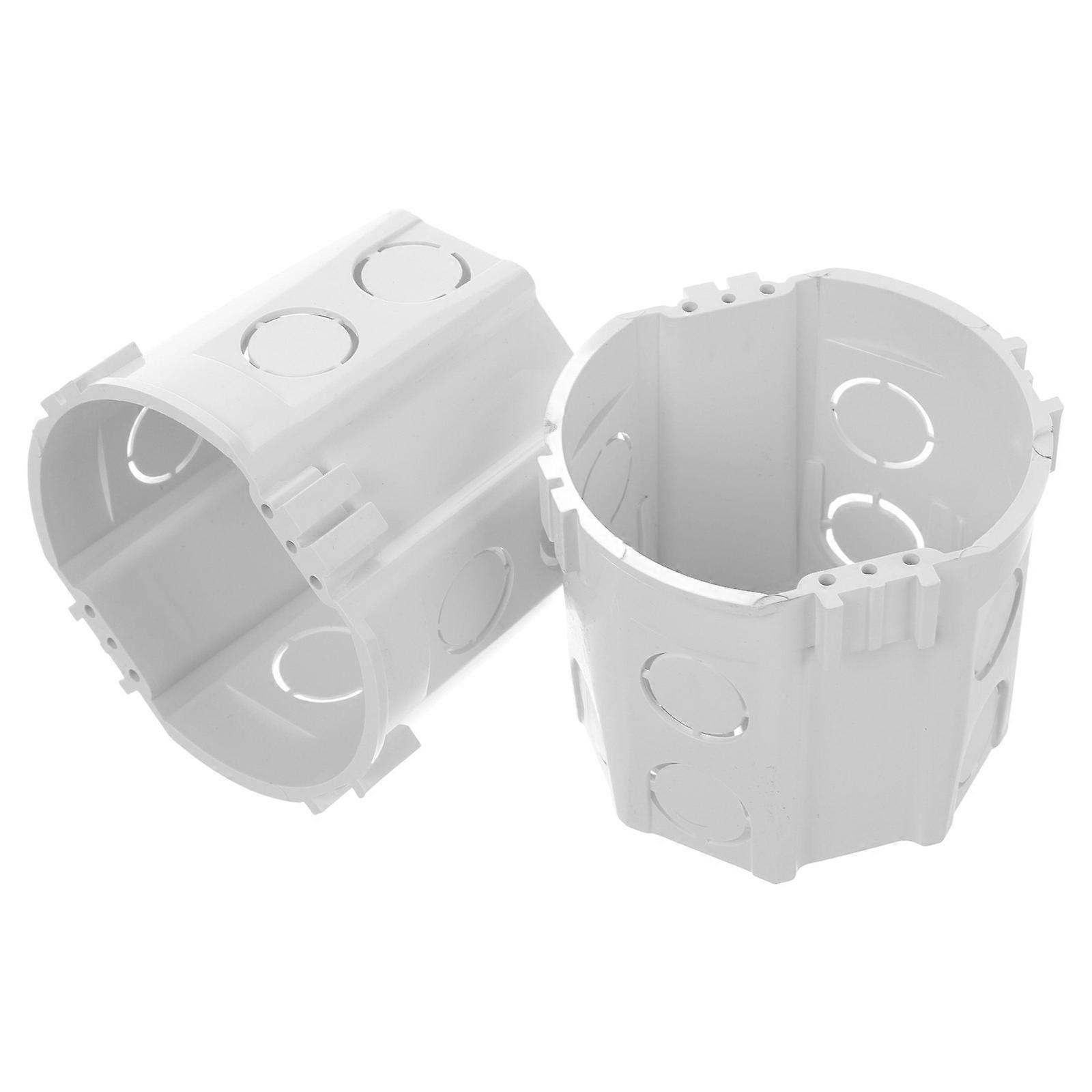 Standard Round Electrical Box for Electrical Outlet Box 2Pcs Plastic